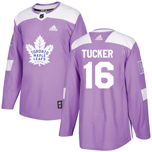 Adidas Maple Leafs #16 Darcy Tucker Purple Authentic Fights Cancer Stitched NHL Jersey